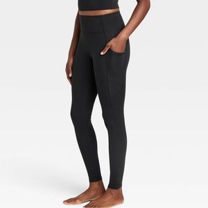 Womens All In Motion High Rise, 7/8 Leggings, Black, Size XL